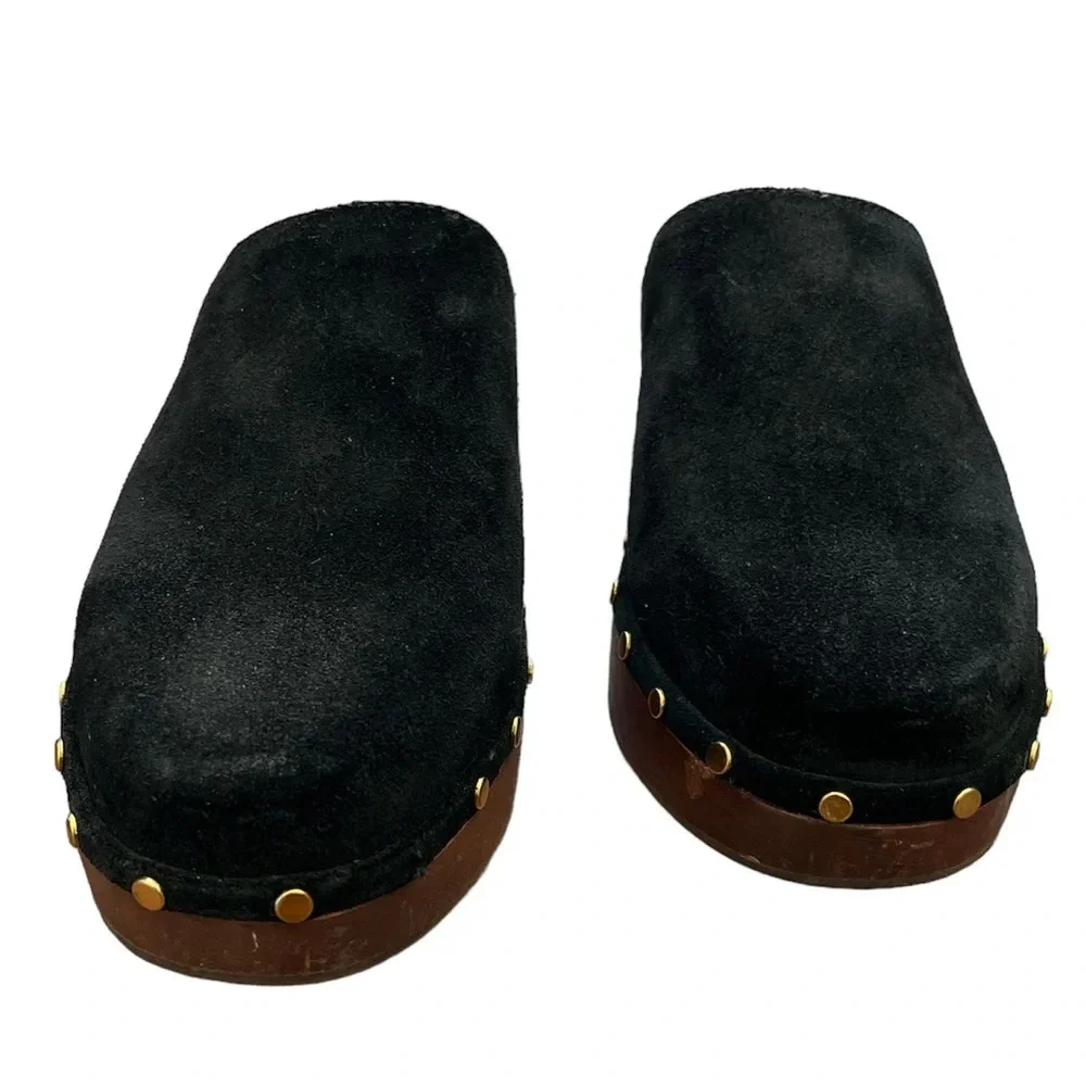 J. Crew Black Suede  Dakota Clogs size 7 - Picture 3 of 9